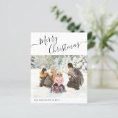 Budget Vrolijk Kerstfeest Modern Minimal 2024 Foto (Staand voorkant)