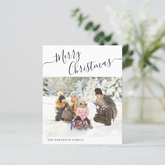 Budget Vrolijk Kerstfeest Modern Minimal 2024 Foto (Staand voorkant)