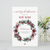 Budget Vrolijk Kerstfeest nieuw huis voor vakantie (Staand voorkant)