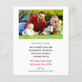 Budget Vrolijke Kerstfoto Bewegende Aankondiging (Achterkant)