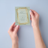 Budget Walima Moslim Huwelijk Gouden Lijst Uitnodi Flyer (Hand)