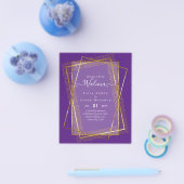 Budget Walima Moslim Huwelijk Gouden Lijst Uitnodi Flyer (Enkel)