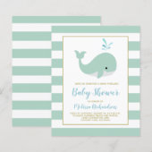 Budget Walvis Drive By Baby Shower Uitnodiging (Voorkant / Achterkant)