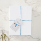 Budget Waskleine Blauwe Jongen Baby Shower uitnodi Cadeaulabel (Met Touw)