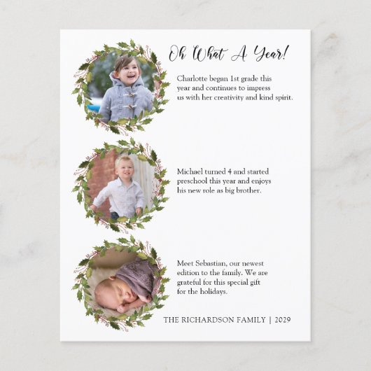 Budget Wat een jaar Review Foto Holiday Card Flyer (Voorkant)