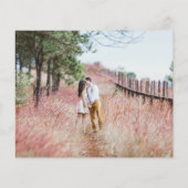 Budget watercolor bladeren monogram foto Bruiloft Flyer (Achterkant)