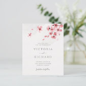 Budget Watercolor Floral Cherry Blossom Wedding (Staand voorkant)