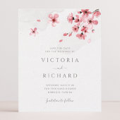 Budget Watercolor Floral Cherry Blossom Wedding