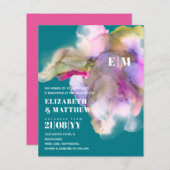 BUDGET Watercolor Trouw Abstract Paars Grijs (Voorkant / Achterkant)