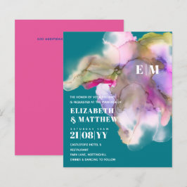 BUDGET Watercolor Trouw Abstract Paars Grijs