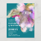 BUDGET Watercolor Trouw Abstract Paars Grijs (Voorkant)