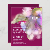 BUDGET Watercolor Trouw Abstract Paars Grijs (Voorkant / Achterkant)