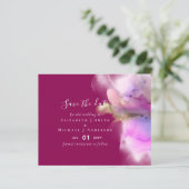 BUDGET Watercolor Trouwdag Abstract Save Dates (Staand voorkant)