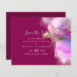 BUDGET Watercolor Trouwdag Abstract Save Dates