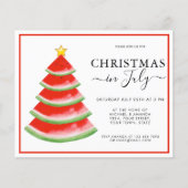 Budget Watermeloen Christmas in July-feestuitnodig (Voorkant)