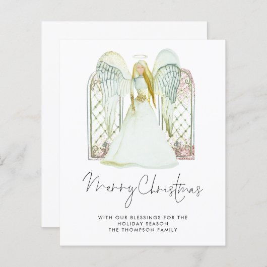 Budget Waterverf Angel Merry-kerstscript (Voorkant / Achterkant)