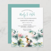 Budget Waterverf Baby shower Duck Thema (Voorkant / Achterkant)