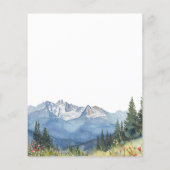 Budget Waterverf Berg Huwelijksuitnodiging (Achterkant)