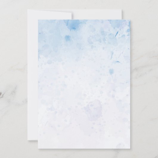 Budget Waterverf Blauw Vierde van juli Partij Kaart (Achterkant)