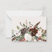 budget waterverf bloem bruiloft R.S.V.P RSVP kaart Notitiekaartje (Achterkant)