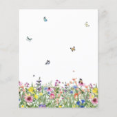 Budget Waterverf Bloemenkoppels Douche (Achterkant)