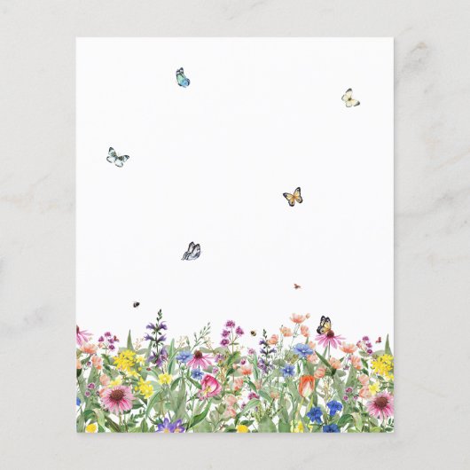 Budget Waterverf Bloemenkoppels Douche (Achterkant)