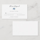 Budget Waterverf Blue Crab Wedding RSVP Kaarten Notitiekaartje (Voorkant / Achterkant)