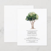 Budget Waterverf Boom gezinshereniging uitnodiging (Voorkant / Achterkant)