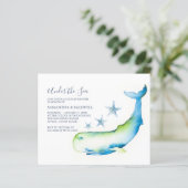 Budget Waterverf Boy Baby shower onder het Zee (Staand voorkant)