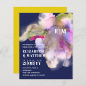 BUDGET Waterverf bruiloft  uitnodigingen (Voorkant / Achterkant)