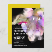 BUDGET Waterverf bruiloft  uitnodigingen (Voorkant / Achterkant)