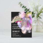BUDGET Waterverf bruiloft  uitnodigingen (Staand voorkant)