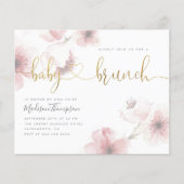 Budget Waterverf Cherry Gold Baby Brunch Shower (Voorkant)