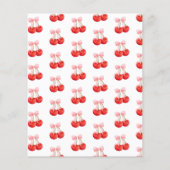 BUDGET Waterverf Cherry op Top Baby Girl Shower (Achterkant)