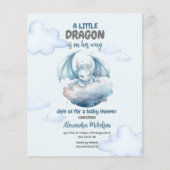 Budget Waterverf Dragon Baby shower (Voorkant)