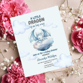 Budget Waterverf Dragon Baby shower Flyer