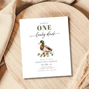 Budget Waterverf Een Lucky Duck Boy 1e Verjaardag