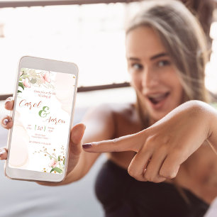 Budget waterverf Elegante botanische bruiloft Flyer