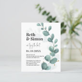 Budget Waterverf Eucalyptus Greenery Wedding (Staand voorkant)