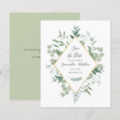 Budget Waterverf Eucalyptus Groene Begroeting Bewa (Voorkant / Achterkant)