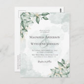 BUDGET Waterverf Eucalyptus Weddenschap Briefkaart (Voorkant / Achterkant)