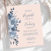 Budget Waterverf Floral Dusty Blue Blush Wedding
