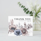 Budget Waterverf Floral Niet Foto Hartelijk dank (Staand voorkant)