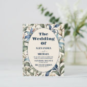 Budget Waterverf Floral William Morris Wedding (Staand voorkant)