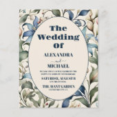 Budget Waterverf Floral William Morris Wedding (Voorkant)