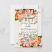 Budget Waterverf florale bruiloft uitnodiging (Voorkant)