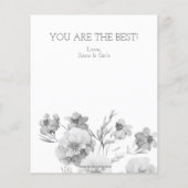 Budget  Waterverf Florals Moederdag Card (Achterkant)