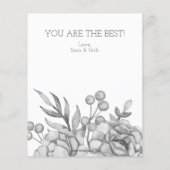 Budget  Waterverf Florals Moederdag Card (Achterkant)