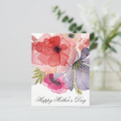 Budget Waterverf Florals Moederdag Card (Staand voorkant)