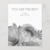 Budget Waterverf Florals Moederdag Card (Achterkant)